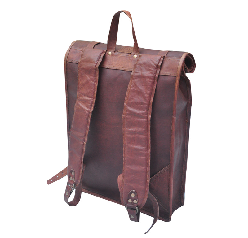 Laptop Backpack Bag Online Sale | Roll Top Leather Backpacks - El Solo