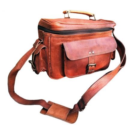 Vintage Leather DSLR Camera Bag