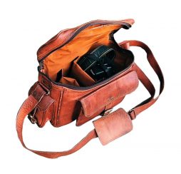 Vintage Leather DSLR Camera Bag
