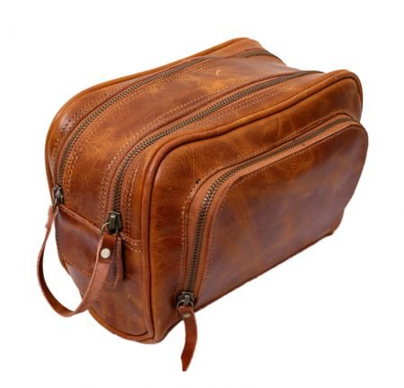 Classic Leather Cosmetic Travel Kit