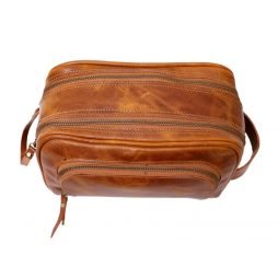 Classic Leather Cosmetic Travel Kit