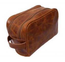Classic Leather Cosmetic Travel Kit