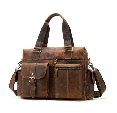 Genuine Leather Travel Handbag