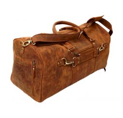 Mens Leather Duffle Bag with Shoe Compartment