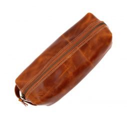 Men's Leather Shaving Kit Bag