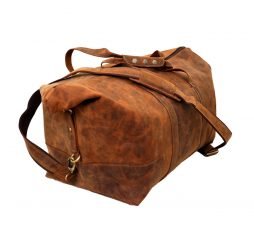 Rugged Chic Vintage Leather Duffel Bag