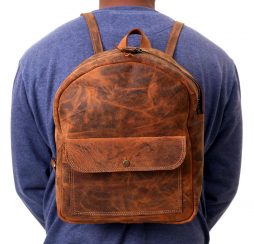 Rustic Leather Women’s Mini Backpack