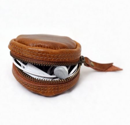 Small Leather Earphone Case