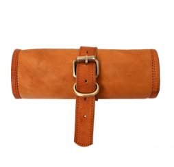 Vintage Brown Leather Pencil Case